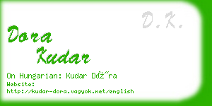 dora kudar business card